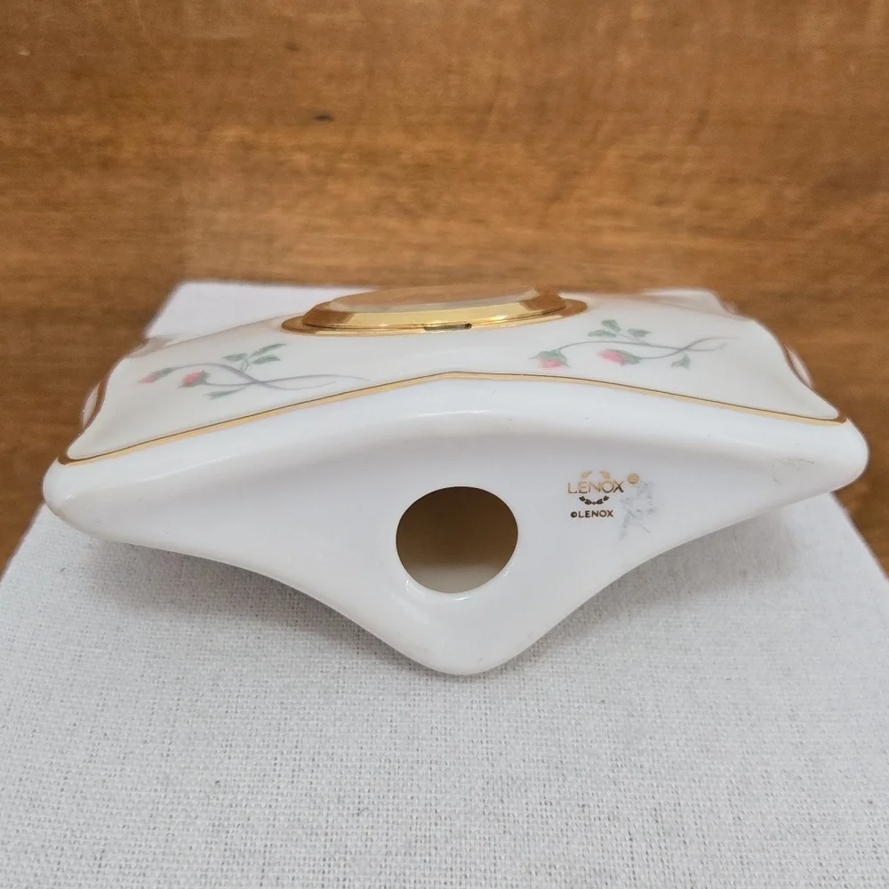 Lenox Rose Manor Porcelain Bedside Table Clock